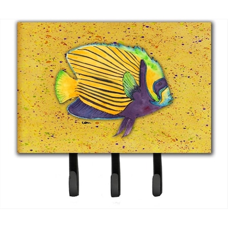 Carolines Treasures 6 x 9 in. Tropical Fish on Mustard Leash or Key Holder 8577TH68